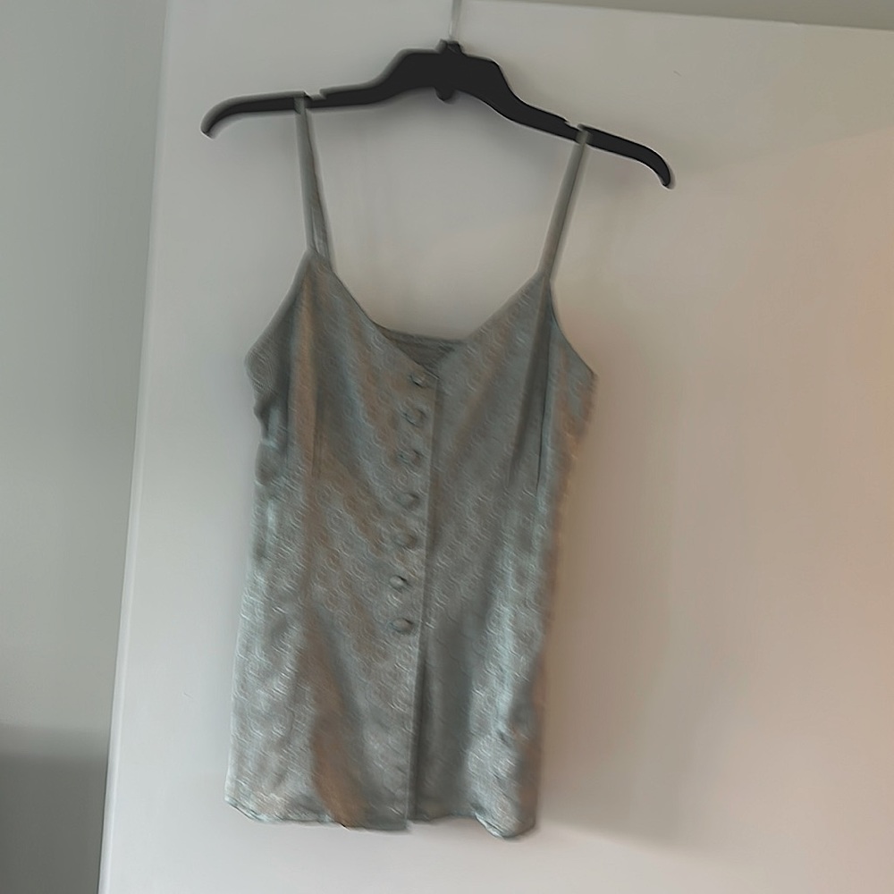 Beautiful light camisole blouse mint green with gold undertone.